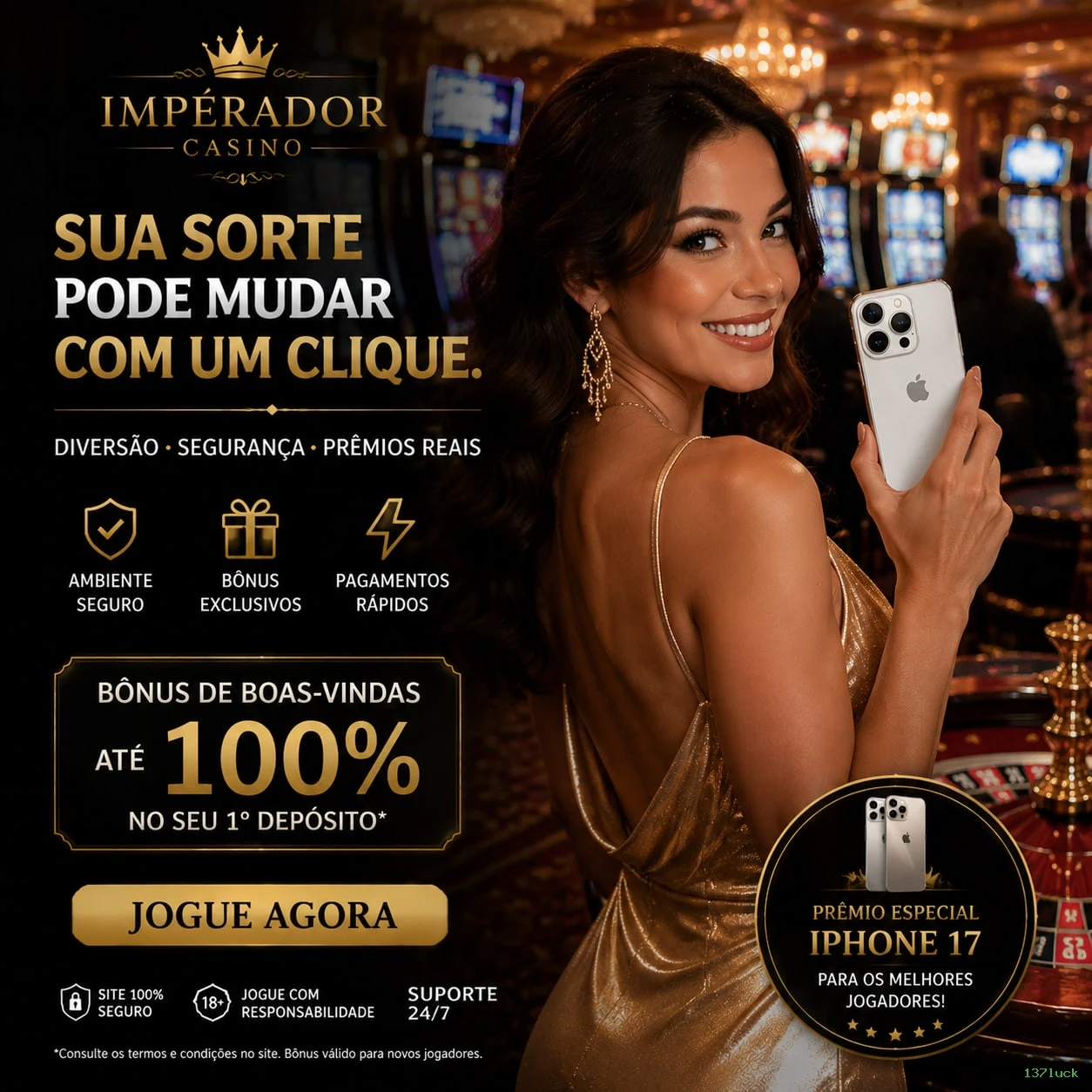 Bônus boas-vindas 137luck R$100
